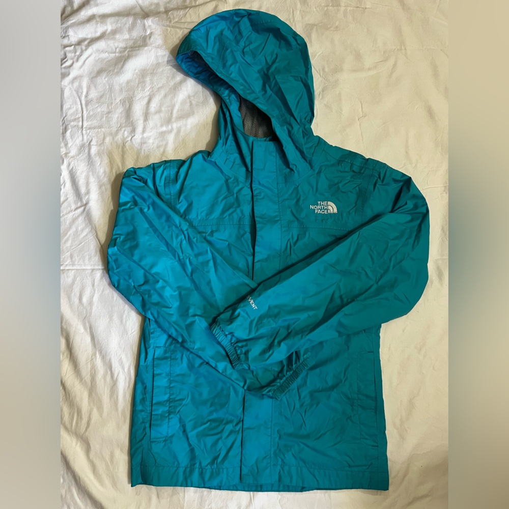 The NorthFace Youth Girl WindBreaker, Color-Blue, Size-M